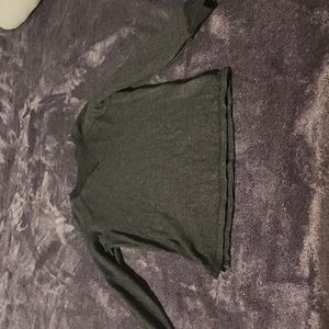 Boys waffle knit long sleeve gray tee wonder nation size L (10/12)